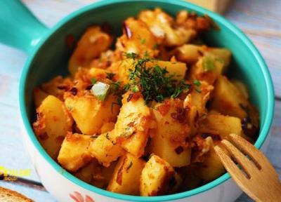 طرز تهیه خوراک سیب زمینی؛ خوش عطر و دلچسب